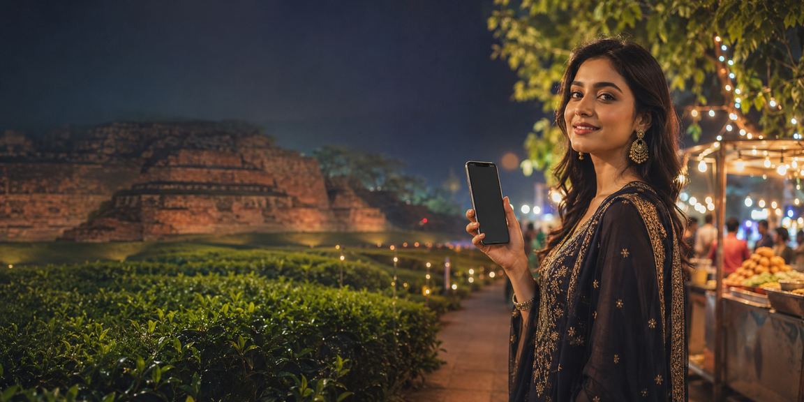 A user enjoying cricket betting at a tea garden in Bogura